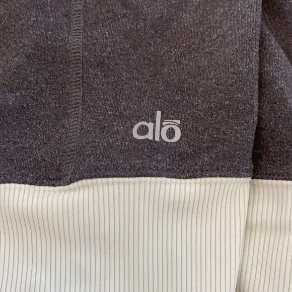 Alo Yoga Goddess Dark Grey and White Leggings - Picture 7 of 7